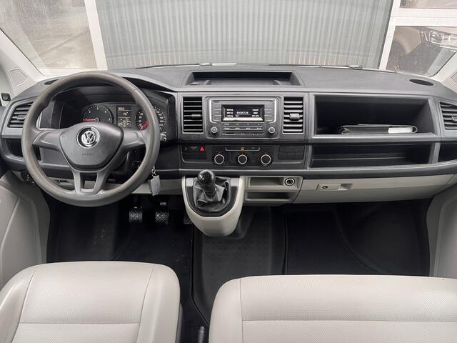 Volkswagen TRANSPORTER 2.0 TDI L2H1 DC Kipper open laadbak Airco Bluetooth trekhaak 2200 kg 1e eigenaar Dealer onderhouden Kieper P-up Doka Pritsche Ahk 2200kg Pick-up bakwagen