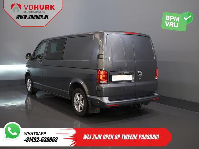 Volkswagen TRANSPORTER 2.0 TDI 150 pk DSG Aut. L2 DC Dubbel Cabine BPM VRIJ! LED/ Adapt.Cruise/ Standkachel/ Stoelverw./ Carplay/ Camera/ PDC/ LMV/ Trekhaak/ Airco