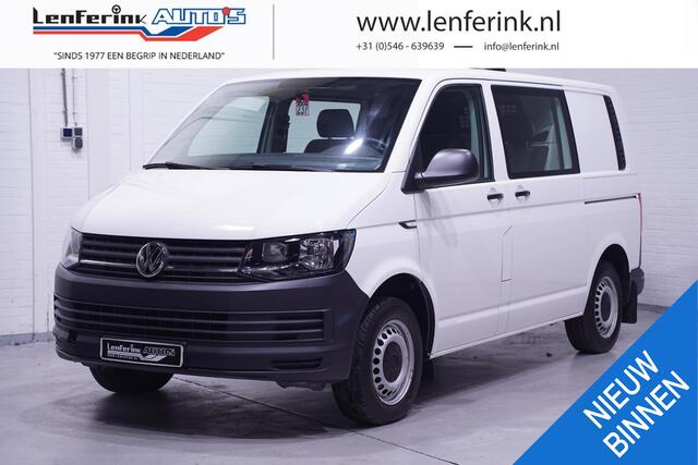 Volkswagen TRANSPORTER 2.0 TDI 115 pk L1H1 Dubbel Cabine 2x Schuifdeur Navi, Camera, Apple Carplay, 5-Zits