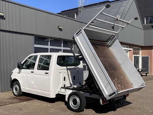 Volkswagen TRANSPORTER 2.0 TDI L2H1 150pk DC Euro 6 Kipper Airco Cruise controle trekhaak 2500kg 1e eigenaar Dealer onderhouden Telefoonverbinding Werkverlichting Kieper P-up Doka Pritsche Ahk 2500kg