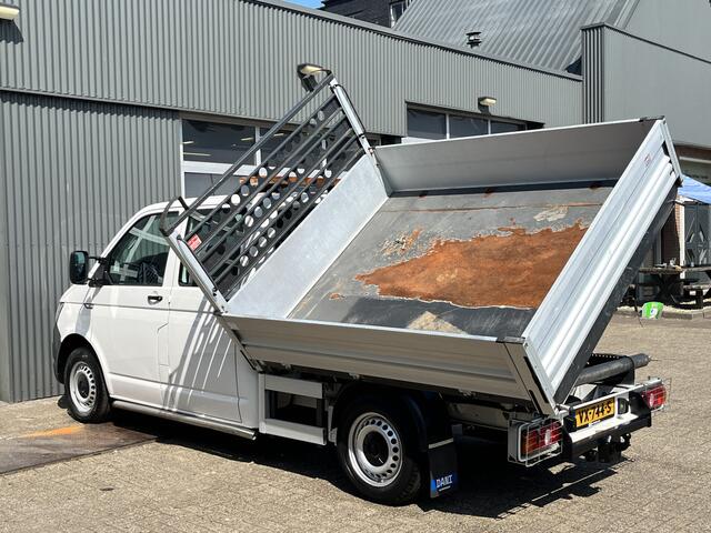 Volkswagen TRANSPORTER 2.0 TDI DC 3-zijdenkipper Pick-up Airco Trekhaak 2200 kg trekgewicht Telefoonverbinding 1e eigenaar Dealer onderhouden Kieper P-up Doka Pritsche Ahk 2200kg Euro 5