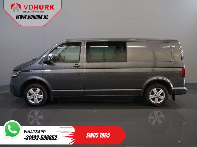 Volkswagen TRANSPORTER 2.0 TDI 150 pk DSG Aut. L2 DC Dubbel Cabine MIXTO/ LED/ Adapt.Cruise/ Standkachel/ Stoelverw./ Carplay/ Camera/ PDC/ LMV/ Trekhaak/ Airco