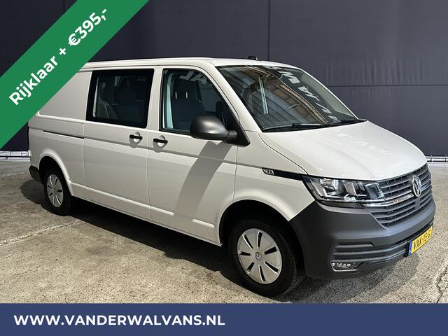 Volkswagen TRANSPORTER 2.0 TDI L2H1 Dubbele Cabine Euro6 *Rijklaar Direct Rijden* Airco | 5-Zits | Navigatie | Trekhaak | Apple Carplay Android Auto, Cruisecontrol, Parkeersensoren