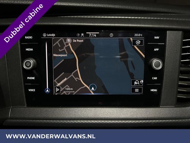 Volkswagen TRANSPORTER 2.0 TDI L2H1 Dubbele Cabine Euro6 Airco | 5-Zits | Navigatie | Trekhaak | Apple Carplay Android Auto, Cruisecontrol, Parkeersensoren