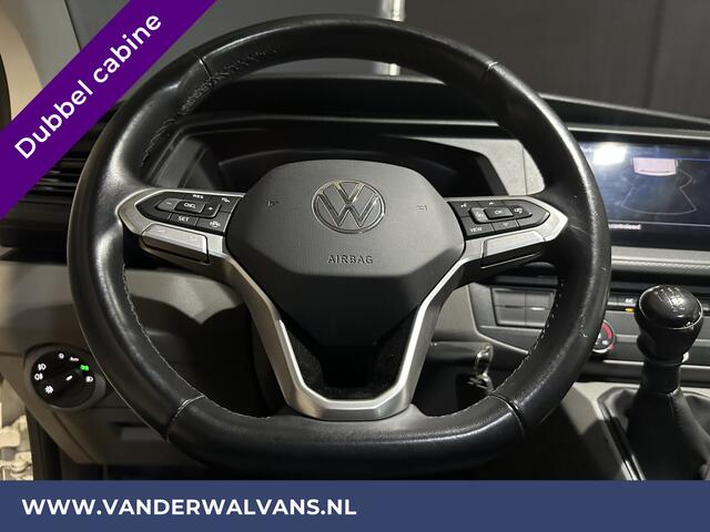 Volkswagen TRANSPORTER 2.0 TDI L2H1 Dubbele Cabine Euro6 Airco | 5-Zits | Navigatie | Trekhaak | Apple Carplay Android Auto, Cruisecontrol, Parkeersensoren