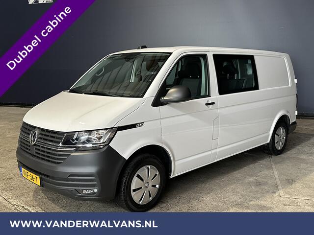 Volkswagen TRANSPORTER 2.0 TDI L2H1 Dubbele Cabine Euro6 Airco | 5-Zits | Navigatie | Trekhaak | Apple Carplay Android Auto, Cruisecontrol, Parkeersensoren