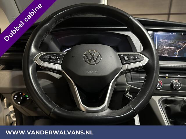 Volkswagen TRANSPORTER 2.0 TDI L2H1 Dubbele Cabine Euro6 Airco | 5-Zits | Navigatie | Trekhaak | Apple Carplay Android Auto, Cruisecontrol, Parkeersensoren