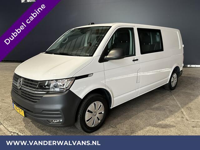 Volkswagen TRANSPORTER 2.0 TDI L2H1 Dubbele Cabine Euro6 Airco | 5-Zits | Navigatie | Trekhaak | Apple Carplay Android Auto, Cruisecontrol, Parkeersensoren