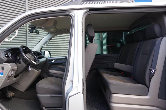Volkswagen TRANSPORTER 2.0 TDI L2H1 DC-5P, BULLI 150PK AUT. 2X SCHUIFDEUR, TREKHAAK, ADAPT. CRUISE, VIRTUAL, CAMERA, NAVI, AIRCO, DUBBELE CABINE