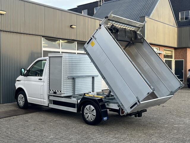 Volkswagen TRANSPORTER 2.0 TDI 150pk Pick up Kipper Airco Cruise controle 1e eigenaar Telefoonverbinding Dealer onderhouden Gereedschapskist 3-Persoons Kieper P-up Doka Pritsche Euro 6