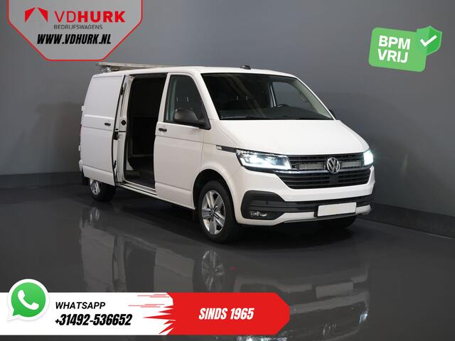 Volkswagen TRANSPORTER 2.0 TDI 150 pk DSG Aut. L2 BPM VRIJ! Adapt.Cruise/ LED/ 2x Schuifdeur/ Carplay/ Stoelverw./ Airco/ Navi/ PDC/ 17"LMV/ Trekhaak