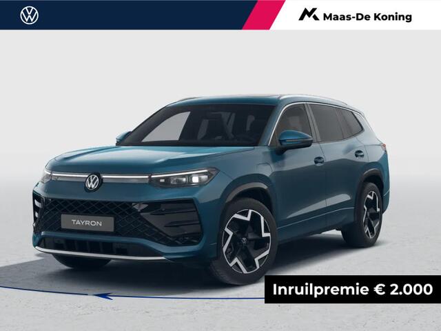 Volkswagen Tayron R-Line-Edition 1.5 eHybrid 272 pk 6 versn. DSG · Assistance Pakket 'IQ.DRIVE' · Design Pakket 'Black Style' · Koplampverlichting HD-matrix · Trekhaak inklapbaar & trailer assist ·