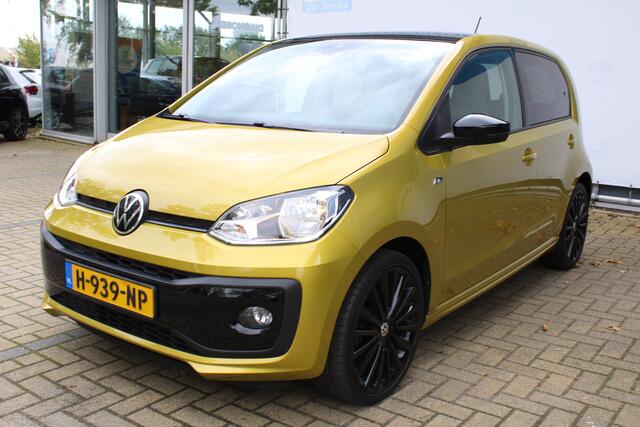 Volkswagen UP! 1.0 R-Line | Incl. 12 maanden Garantie | 1e Eigenaar | Cruise controle | Achteruitrijcamera | Parkeersensoren achter | Climate controle | Lane assist | DAB | 17 Inch LMV | Bluetooth | Stuurwiel multifunctioneel | Origineel NL Auto | NAP |