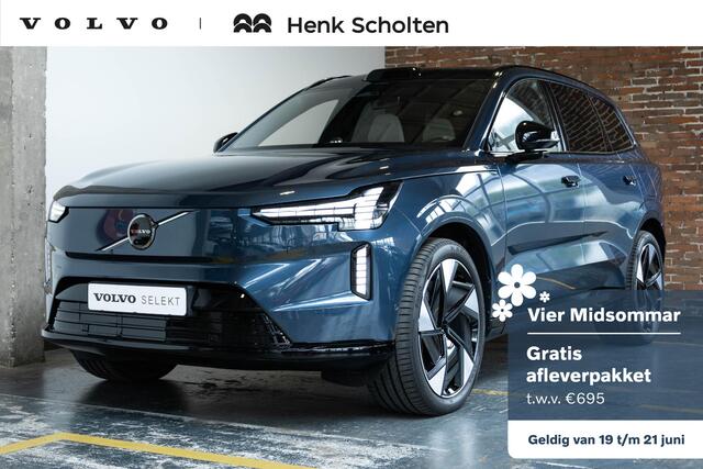 Volvo EX90 Twin Motor Performance Ultra 7p. 111 kWh | Bowers & Wilkins Premium Audio | 22" Lichtmetalen Velgen | Park Pilot Assist | Actieve Luchtvering | Stuurverwarming | Tailor Wool Blend bekleding | Google infotainment |