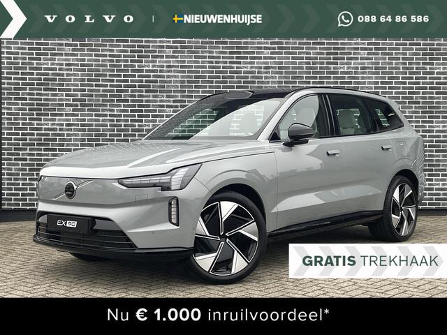 Volvo EX90 Twin Motor Performance Ultra 7p | AWD | 517 PK | Google | Stoel-/Stuurverwarming | Adaptieve Cruise | Bowers & Wilkins Audio | Soft-Close Door | 360 Camera | Wool Blend Bekleding | Elek. Achterklep | Luchtvering | 22" LM