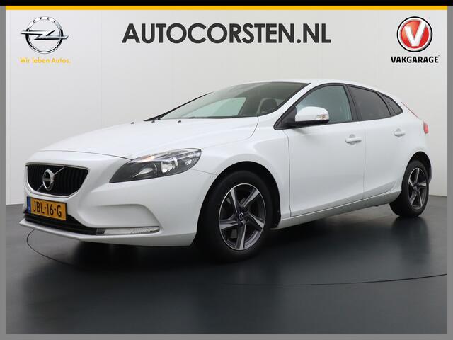 Volvo V40 2.0T Dual-Ecc Pdc 16" Licht-Regensensor Cruise Bluetooth Momentum Autonomous Emergency Braking Brake Assist System Privacy Glas Isofix 1500kg Trekvermogen! hoofdsteunen anti-whiplash Bots herkenning systeem EURO6