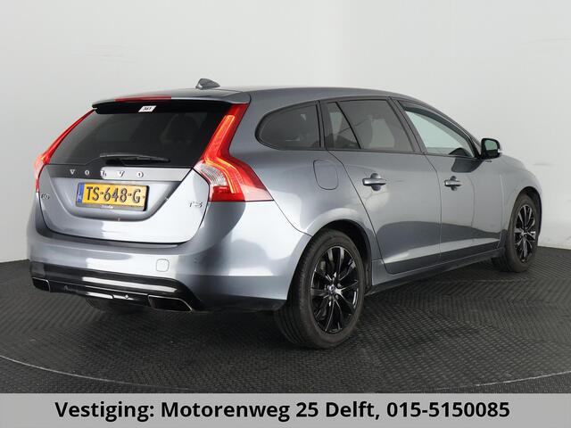 Volvo V60 2.0 T3 POLAR+DYNAMIC BLACKLINE-R GARANTIE 10-2028* LEDER +STOELVERWARMING. PDC.AFNEEMBARE TREKHAAK.GOED ONDERHOUDEN