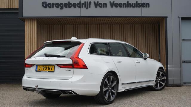 Volvo V90 2.0 T6 320PK AWD Inscription Pano.Dak Bowers & Wilkens Elek.Trekhaak 360-view Stoelverkoeling *Crystal White Pearl* 71723km *Uniek*