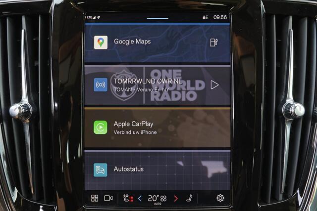 Volvo V90 T6 Recharge AWD Ultra Dark - Panorama/schuifdak - IntelliSafe Assist & Surround - 360º Camera - Harman/Kardon audio - Adaptieve LED koplampen - Verwarmde voorstoelen, stuur & achterbank - Parkeersensoren voor & achter - Elektr. bedienb. voorstoelen met ge