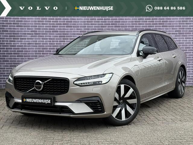 Volvo V90 2.0 T8 Plug-in hybrid AWD Ultra Dark | Nieuw Binnen | Trekhaak | Schuif/kantel dak | Memory | Head up display | Stoelverwarming V+A | Stuurverwarming |