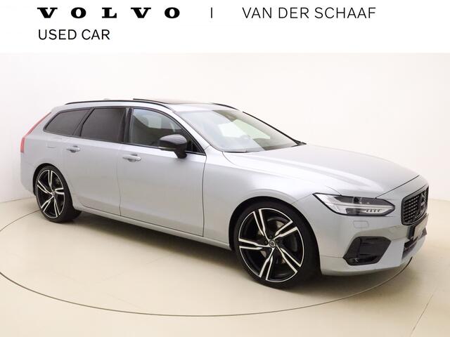 Volvo V90 D5 236pk Automaat AWD R-Design / Bowers&Wilkins Audio / 21'' / Head-Up / Black Pack / Dubbel glas / Panoramadak / Stoel + Stuurw. Verwarming / ACC / BLIS / DAB / El. Trekhaak / El. Bestuurdersstoel /