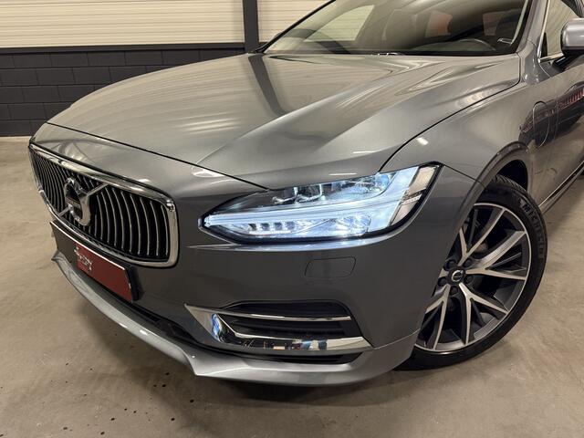 Volvo V90 T8 AWD Inscription OSMIUM-GREY/PANO/HEAD-UP/360CAMERA/MASSAGE+VENTILATIE/2X-MEMORY/CRYSTAL-POOK/ACC/PILOT-ASSIST/19"LMV/PRIVACY/NET OH BEURT GEHAD BIJ VOLVO
