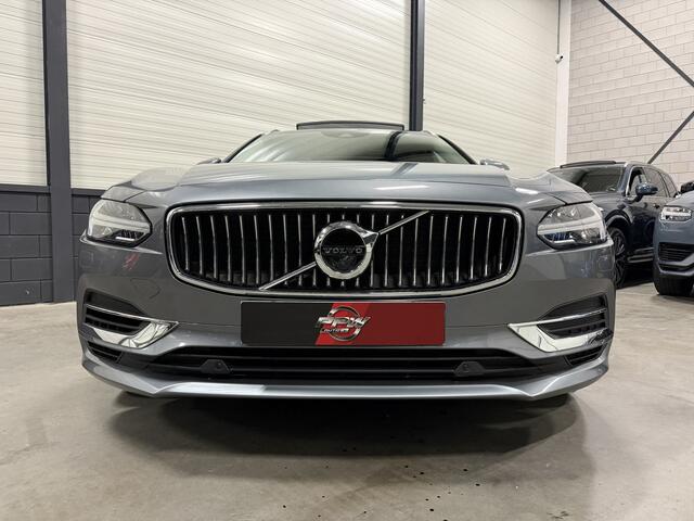 Volvo V90 T8 AWD Inscription OSMIUM-GREY/PANO/HEAD-UP/360CAMERA/MASSAGE+VENTILATIE/2X-MEMORY/CRYSTAL-POOK/ACC/PILOT-ASSIST/19"LMV/PRIVACY/NET OH BEURT GEHAD BIJ VOLVO