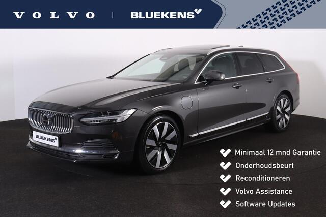 Volvo V90 T6 Recharge AWD Ultra Bright - Luchtvering - Panorama/schuifdak - IntelliSafe Assist & Surround - 360º Camera - Bowers & Wilkins audio - Adaptieve LED koplampen - Verwarmde voorstoelen, stuur & achterbank - Parkeersensoren voor & achter - Elektr. bedienb.