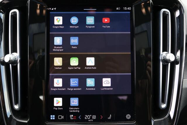 Volvo XC40 Recharge Twin Ultimate 78 kWh - Panorama/schuifdak - IntelliSafe Assist & Surround - 360º Camera - Harman/Kardon audio - Verwarmde voorstoelen, stuur & achterbank - Parkeersensoren voor & achter - Elektr. bedienb. voorstoelen met geheugen links - Draadloz