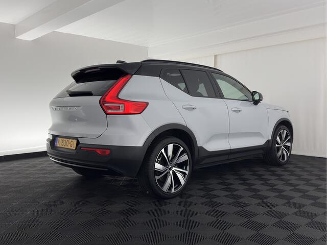 Volvo XC40 Recharge P8 AWD R-Design {SOH-89%} [ 3-Fase ] (INCL-BTW) *PANO | LEATHER-MICROFIBRE | DIGI-COCKPIT | FULL-LED | MEMORY-PACK | TOP-VIEW | CARPLAY | NAVI-FULLMAP | ECC | PDC | KEYLESS | HEATED-SPORTSEATS | BLIS | 20"ALU*