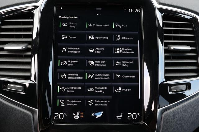 Volvo XC90 T8 Recharge AWD R-Design - Luchtvering - Panorama/schuifdak - IntelliSafe Assist & Surround - Bowers & Wilkins audio - 360º Camera - Adaptieve LED koplampen - Verwarmde voorstoelen, stuur & achterbank - Draadloze tel. lader - Head up display - Apple Carpl