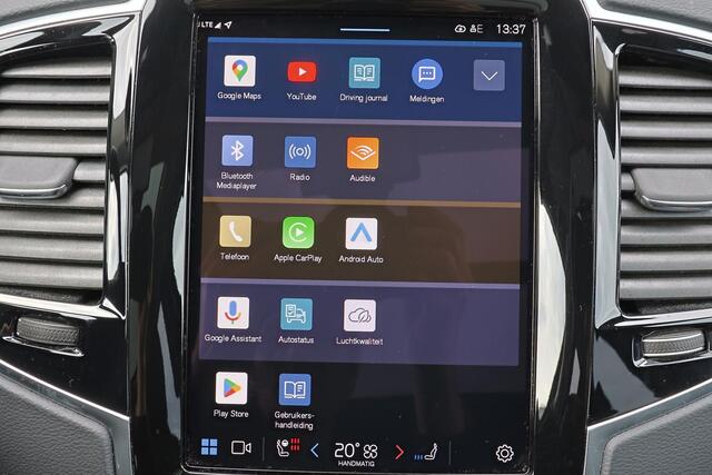 Volvo XC90 T8 Recharge AWD Ultimate Dark - LONG RANGE - Panorama/schuifdak - IntelliSafe Assist & Surround - 360º Camera - Bowers & Wilkins audio - Adaptieve LED koplampen - Verwarmde voorstoelen, stuur & achterbank - Parkeersensoren voor & achter - Elektr. bedienb.