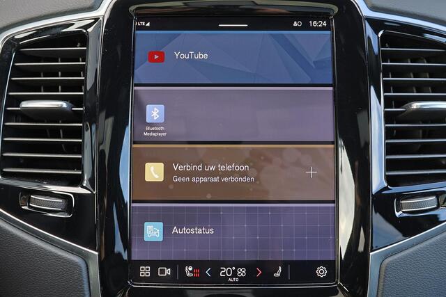 Volvo XC90 T8 Recharge AWD Ultra Dark - LONG RANGE - Luchtvering - Panorama/schuifdak - IntelliSafe Assist & Surround - 360º Camera - Adaptieve LED koplampen - Verwarmde voorstoelen, stuur & achterbank - Parkeersensoren voor & achter - Elektr. bedienb. voorstoelen m