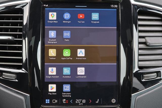 Volvo XC90 T8 Recharge AWD Ultra Dark - LONG RANGE - Luchtvering - Panorama/schuifdak - IntelliSafe Assist & Surround - 360º Camera - Adaptieve LED koplampen - Verwarmde voorstoelen, stuur & achterbank - Parkeersensoren voor & achter - Elektr. bedienb. voorstoelen m