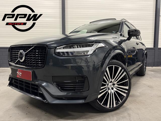 Volvo XC90 T8 Recharge AWD R-Design PANO/B&W/LUCHTVERING/TREKHAAK/HEAD-UP/360CAMERA/22"/NAPPA-LEER/ACC/PILOT-ASSIST/SAVILE-GREY/BLACK-STYLE EXTERIEUR/VOLLEDIG VOLVO DEALER HISTORIE
